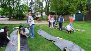 Floßbau und Survival Talsperre Kriebstein Friedensschule Plauen